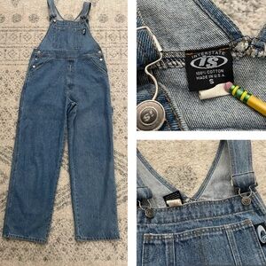 Vintage Interstate IS Denim Jean Overalls Baggy Grunge Mens USA‎ Blue Skater Y2K
